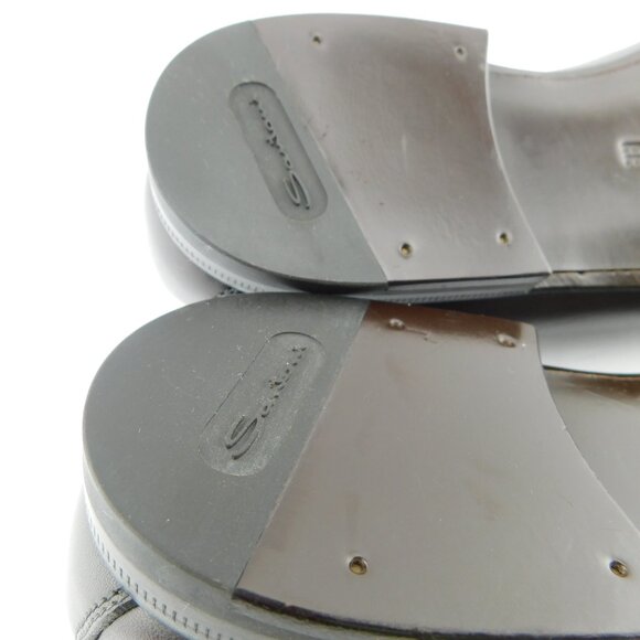 New SANTONI Brown Leather Slip-on Penny Loafers 10 EE main image 9